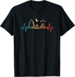 Camping Outdoor Heartbeat Nature Camper Hiking T-Shirt