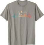 Camping Outdoor Heartbeat Nature Camper Hiking T-Shirt