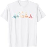 Camping Outdoor Heartbeat Nature Camper Hiking T-Shirt