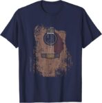 Distressed Acoustic Guitar Music T-shirt pic 1